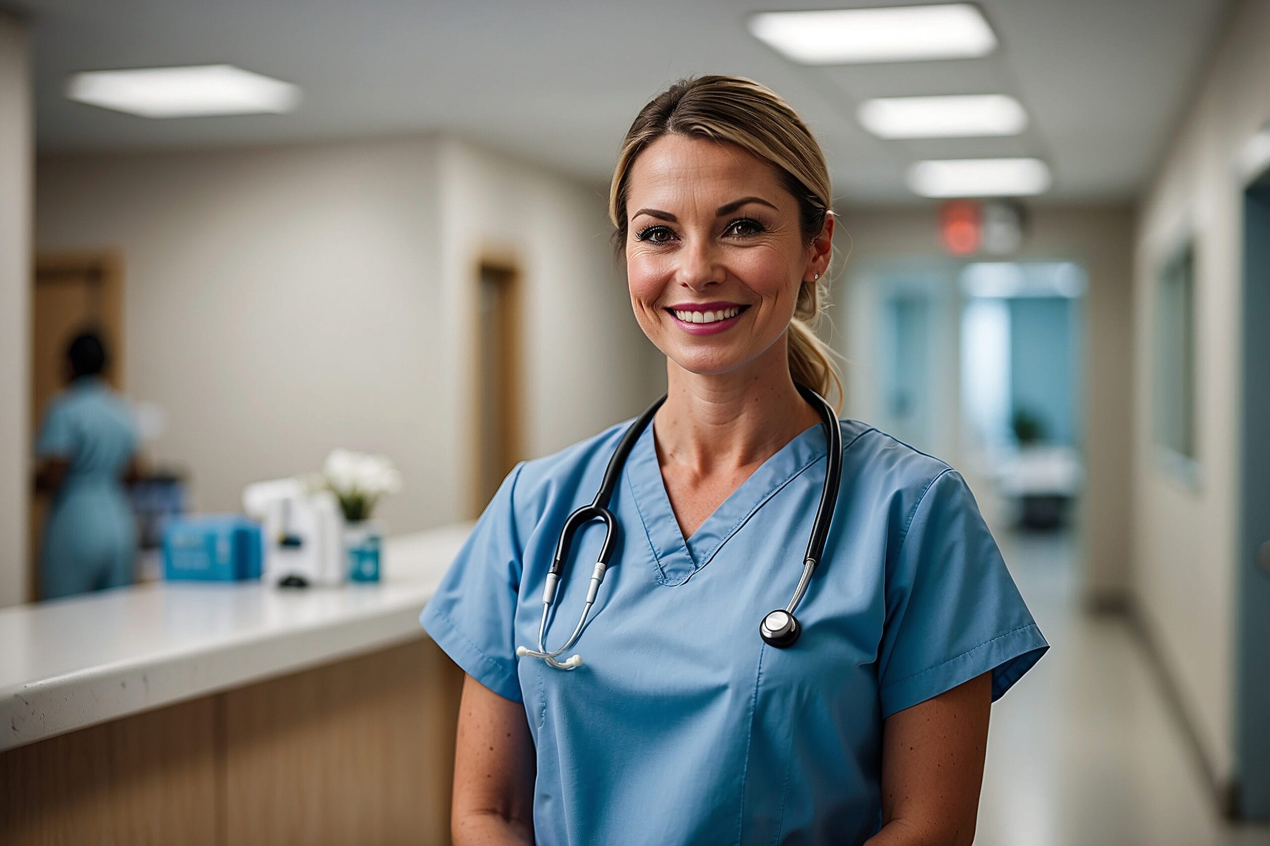 Pharmacist advising a patient on medications while outsourced billing services handle claims.