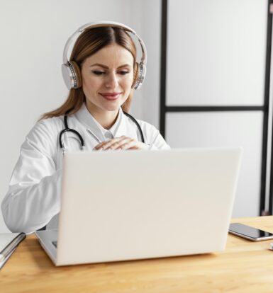 AI-powered virtual medical receptionist handling calls and scheduling