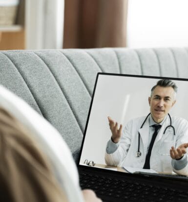 A Virtual Medical Assistant managing patient appointments remotely during a snowstorm, ensuring seamless scheduling and reduced disruptions.