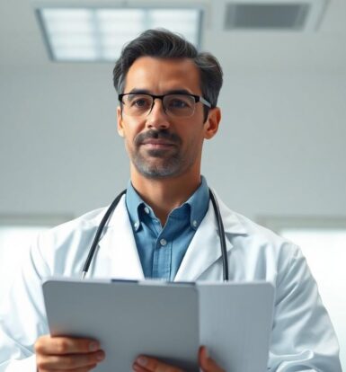 A healthcare professional using a computer to manage billing tasks, highlighting the role of Virtual Billing Assistants in LTC facilities.