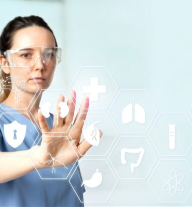 Virtual Medical Assistant ensuring data privacy and security with advanced digital healthcare technology.