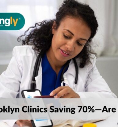 Doctor reviewing prior authorization approvals on a mobile device—streamlining Brooklyn clinics with faster, cost-effective outsourcing solutions.