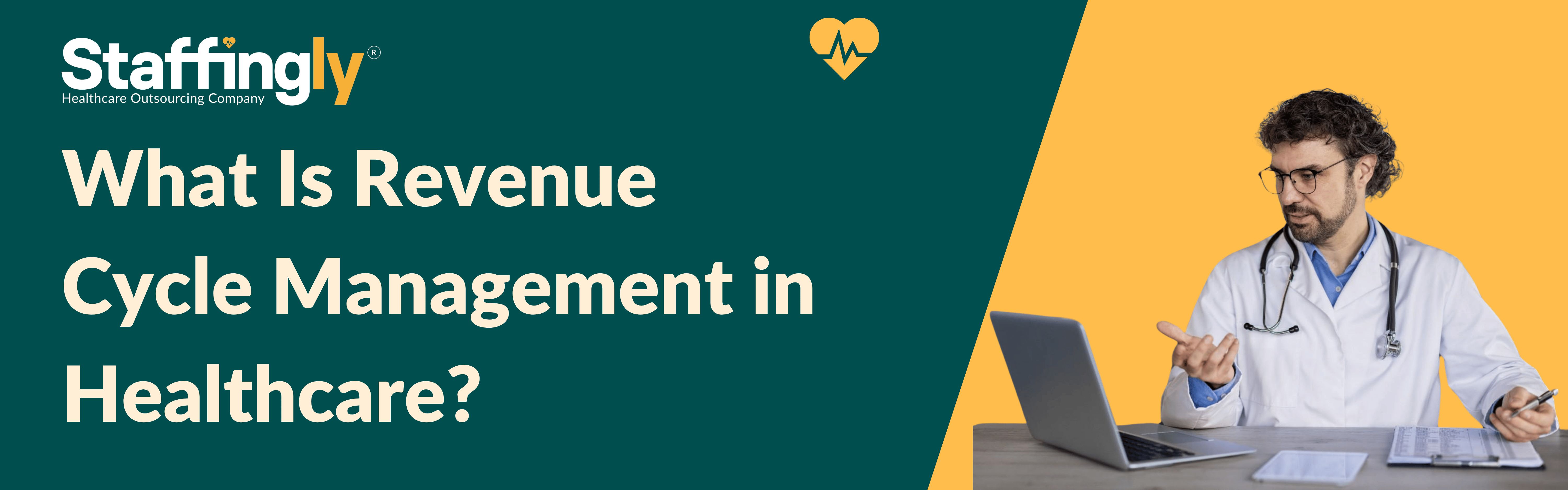 A flowchart depicting the Revenue Cycle Management process in healthcare, showing key steps from patient intake to final payment.