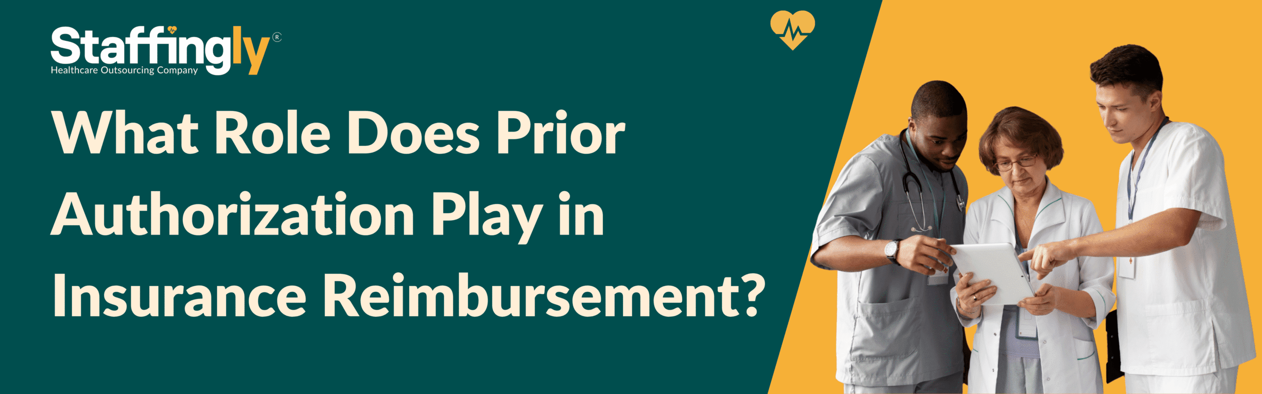 Doctors discussing prior authorization for insurance reimbursement in a healthcare setting.