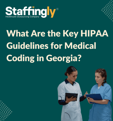 Medical coder reviewing patient records for HIPAA compliance in Georgia