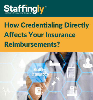 Medical professional reviewing credentialing documents for insurance reimbursement