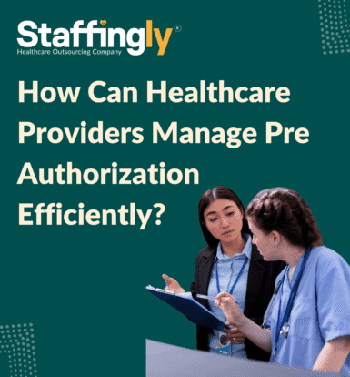 Healthcare professional managing pre-authorization process on a computer