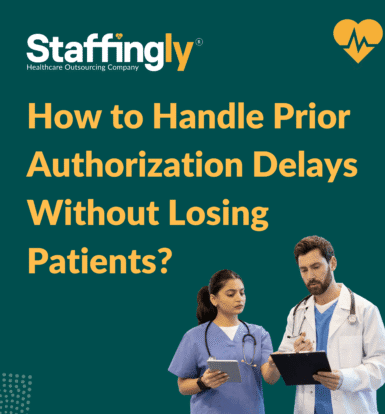 Healthcare professional managing prior authorization approvals on a computer.