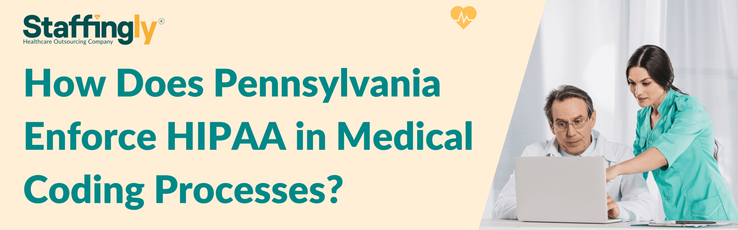 Medical coder securely entering patient data on a HIPAA-compliant system in a Pennsylvania healthcare facility.