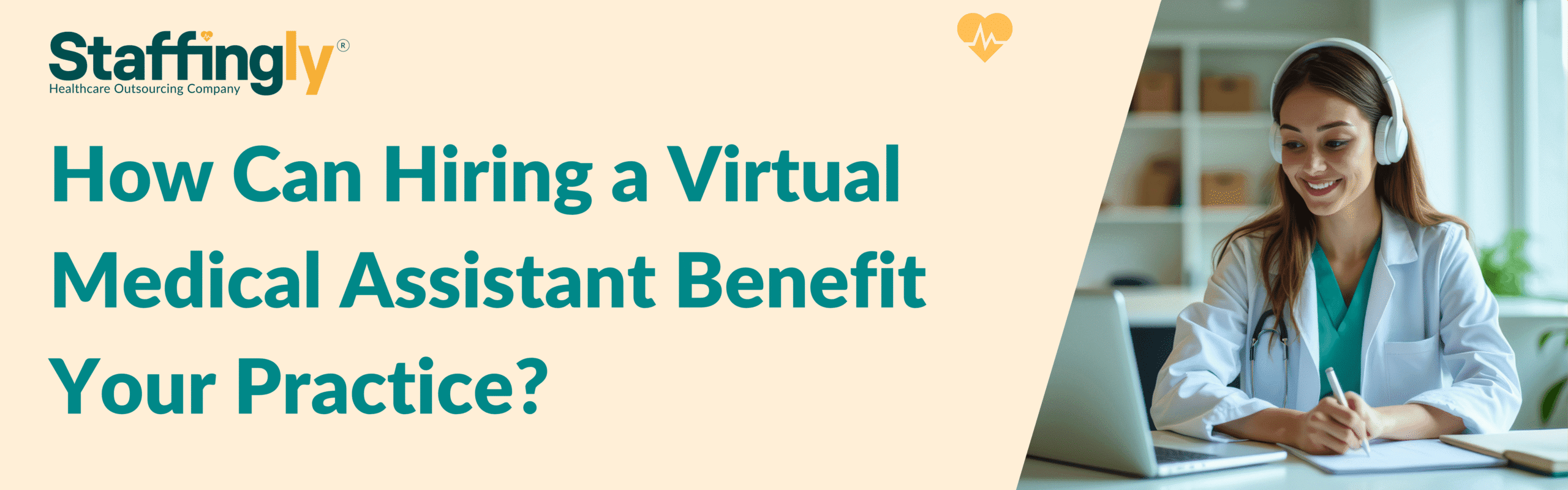 Virtual Medical Assistant working remotely, supporting healthcare practice
