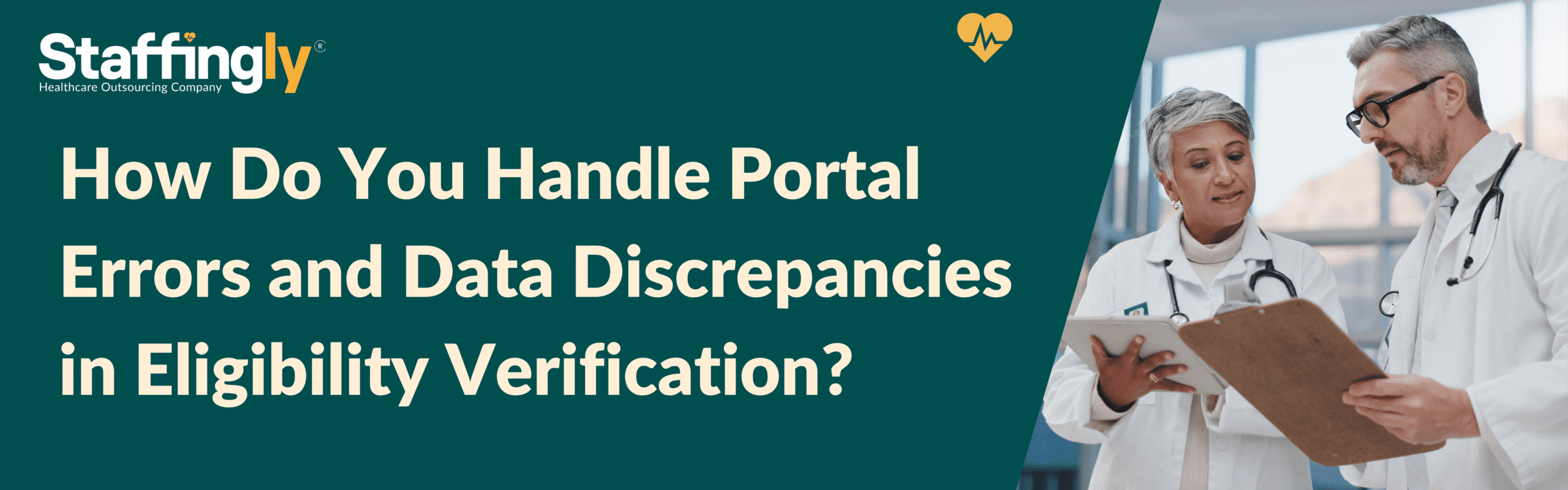 Eligibility verification troubleshooting flowchart addressing portal errors and data discrepancies.