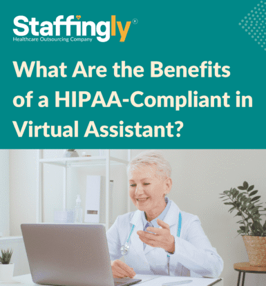 Healthcare provider using a HIPAA-compliant virtual assistant for secure patient communication and scheduling tasks.