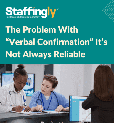 A home care scheduler reviewing and confirming caregiver shifts on a computer, ensuring accuracy and accountability in scheduling.