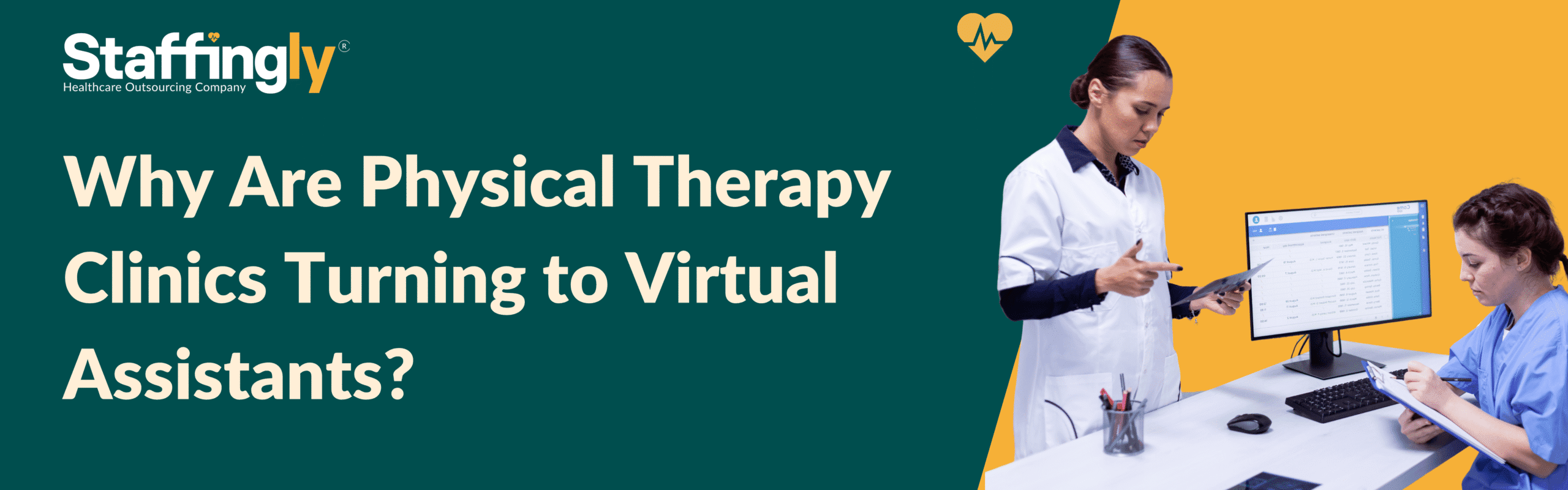 Virtual assistant managing physical therapy clinic tasks from a secure remote workstation