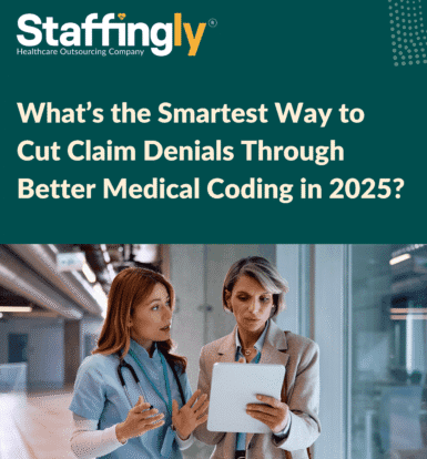 Medical coder reviewing claims to reduce denials in a healthcare setting