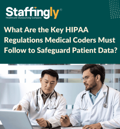 Medical coder securely working on patient data