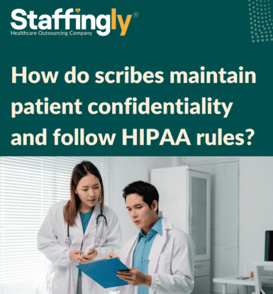 HIPAA-compliant virtual medical scribe working securely on encrypted software