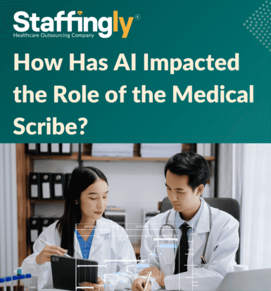 Doctor using AI scribe tool during patient visit