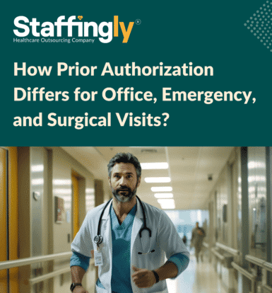 "Medical staff reviewing patient prior authorization details on a digital system in a hospital setting"