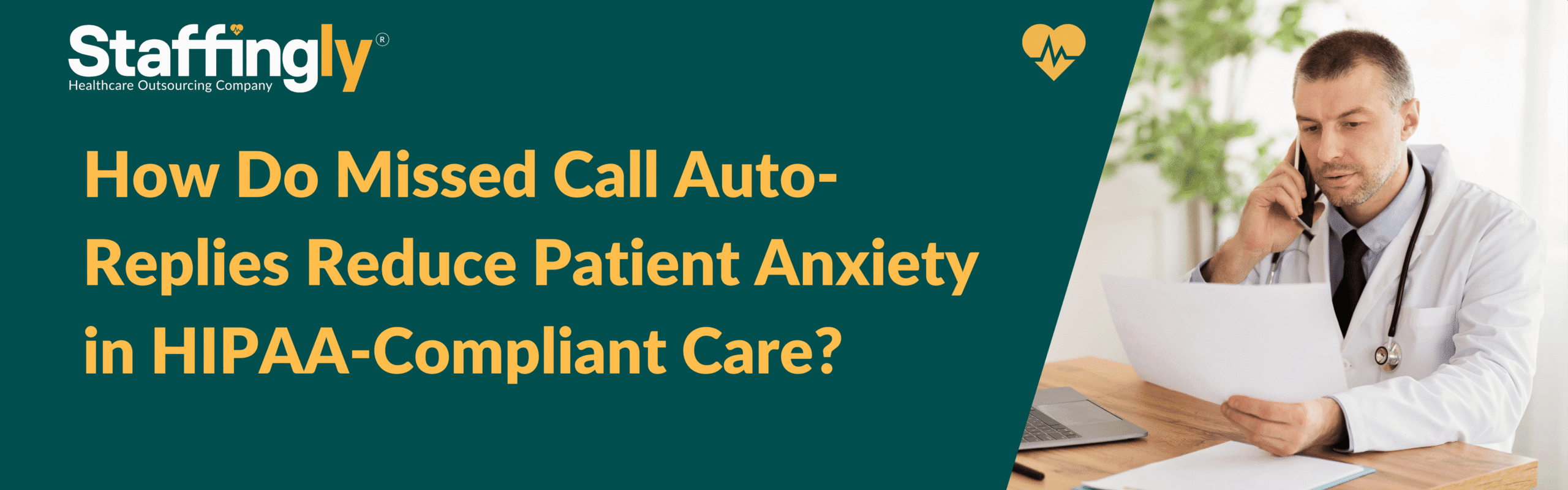 Healthcare provider using HIPAA-compliant missed call auto-reply system to reassure patients.