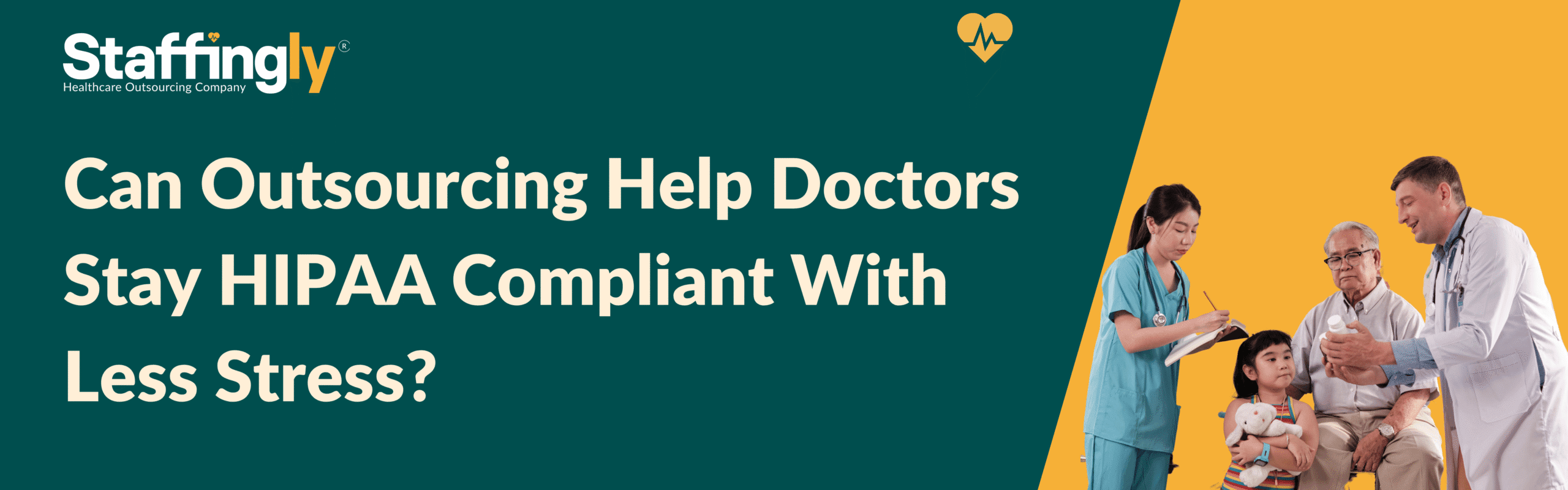 Doctor reducing stress with HIPAA outsourcing support for compliance and patient data security