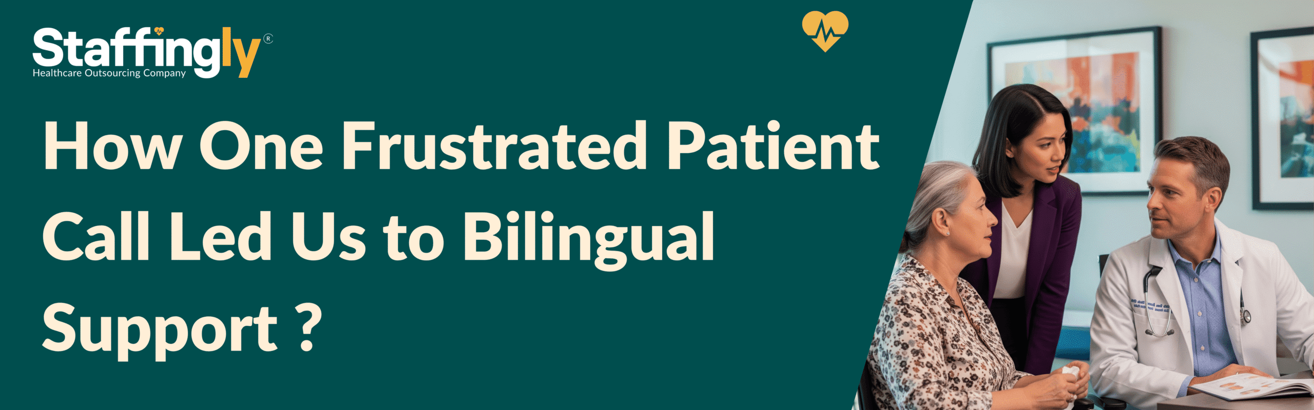 Healthcare call center agent providing bilingual support to a Spanish-speaking patient.
