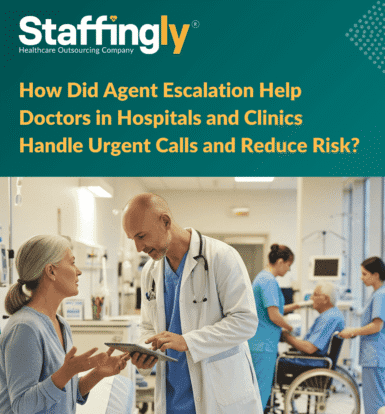 Healthcare agent escalation system routing urgent calls in hospitals.