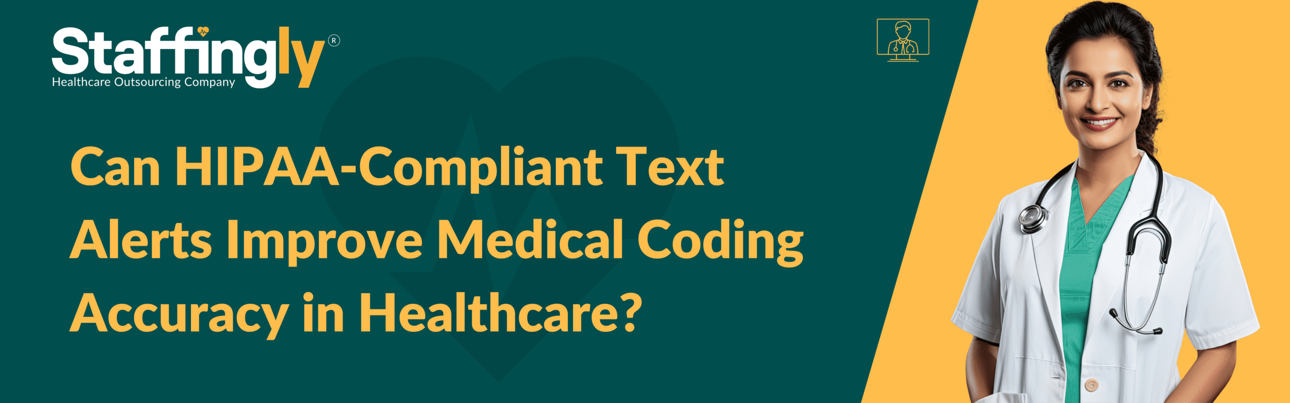 Clinician reviewing HIPAA-secure text alert to confirm documentation for accurate medical coding