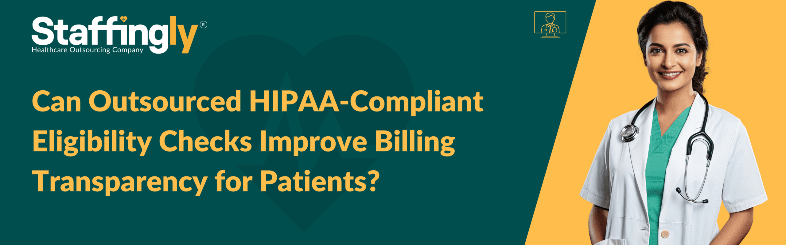 Patient service representative verifying insurance eligibility on a HIPAA-compliant system before a clinic visit.