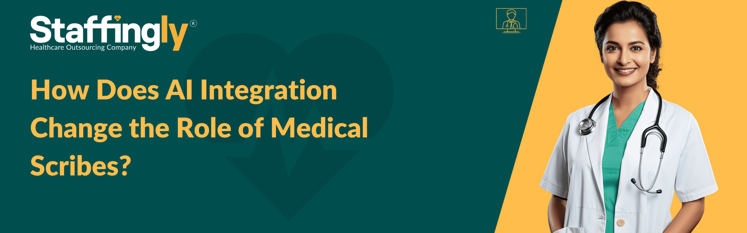 Medical scribe reviewing AI-generated clinical notes in EMR.