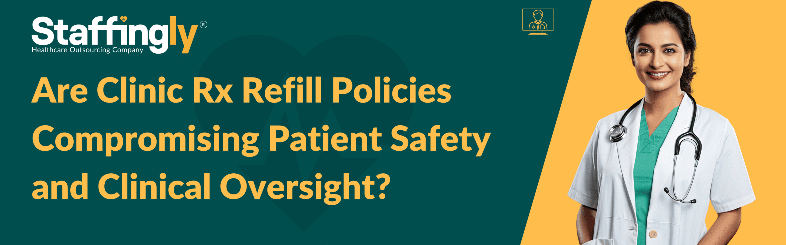 Clinician reviewing electronic prescription refill requests to ensure patient safety and monitoring compliance.