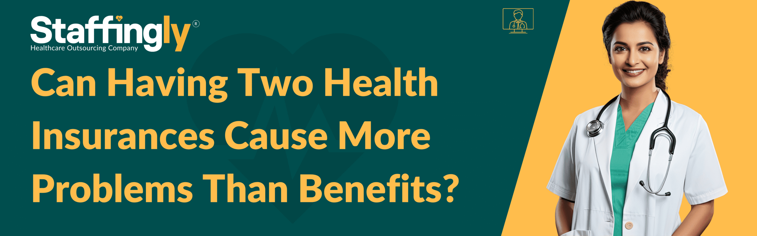 Healthcare professional reviewing patient insurance documents, highlighting confusion and administrative challenges caused by dual coverage.