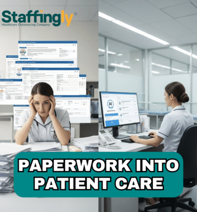 Healthcare automation transforming paperwork into patient care with AI and automation by Staffingly Inc.