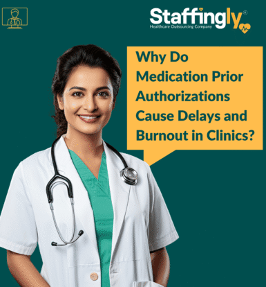 Healthcare staff managing medication prior authorizations using AI tools and virtual assistance.