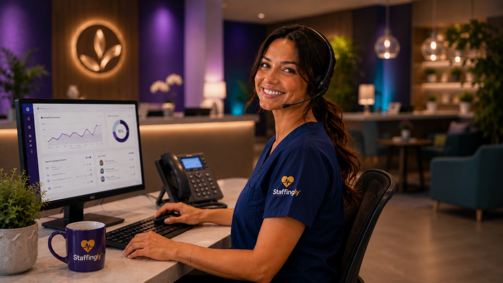 Concierge and DPC membership back-office outsourcing - Staffingly HIPAA-trained operator team