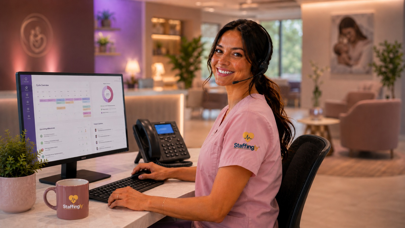 IVF and fertility cycle prior authorization outsourcing - Staffingly HIPAA-trained operator team