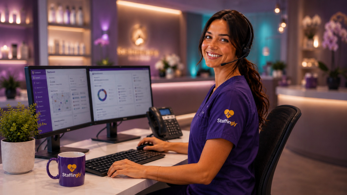 Med Spa and Aesthetics outsourcing and compliance support - Staffingly HIPAA-compliant remote team