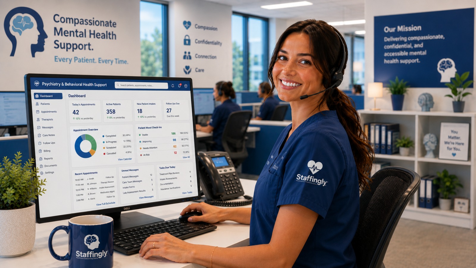 Psychiatry and PMHNP credentialing and payer enrollment services - Staffingly