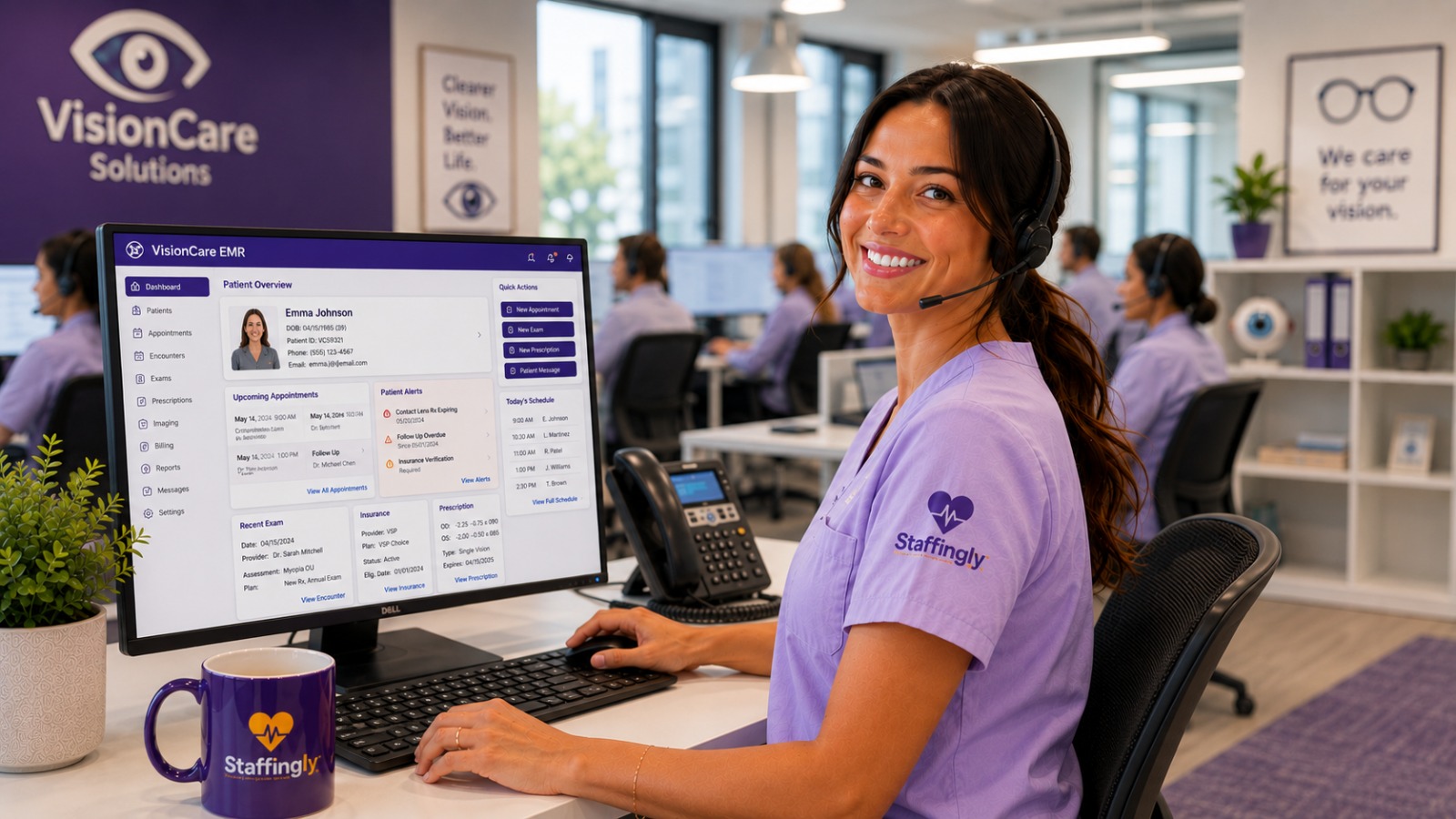 Eye Care Credentialing Outsourcing - Staffingly remote eye care support
